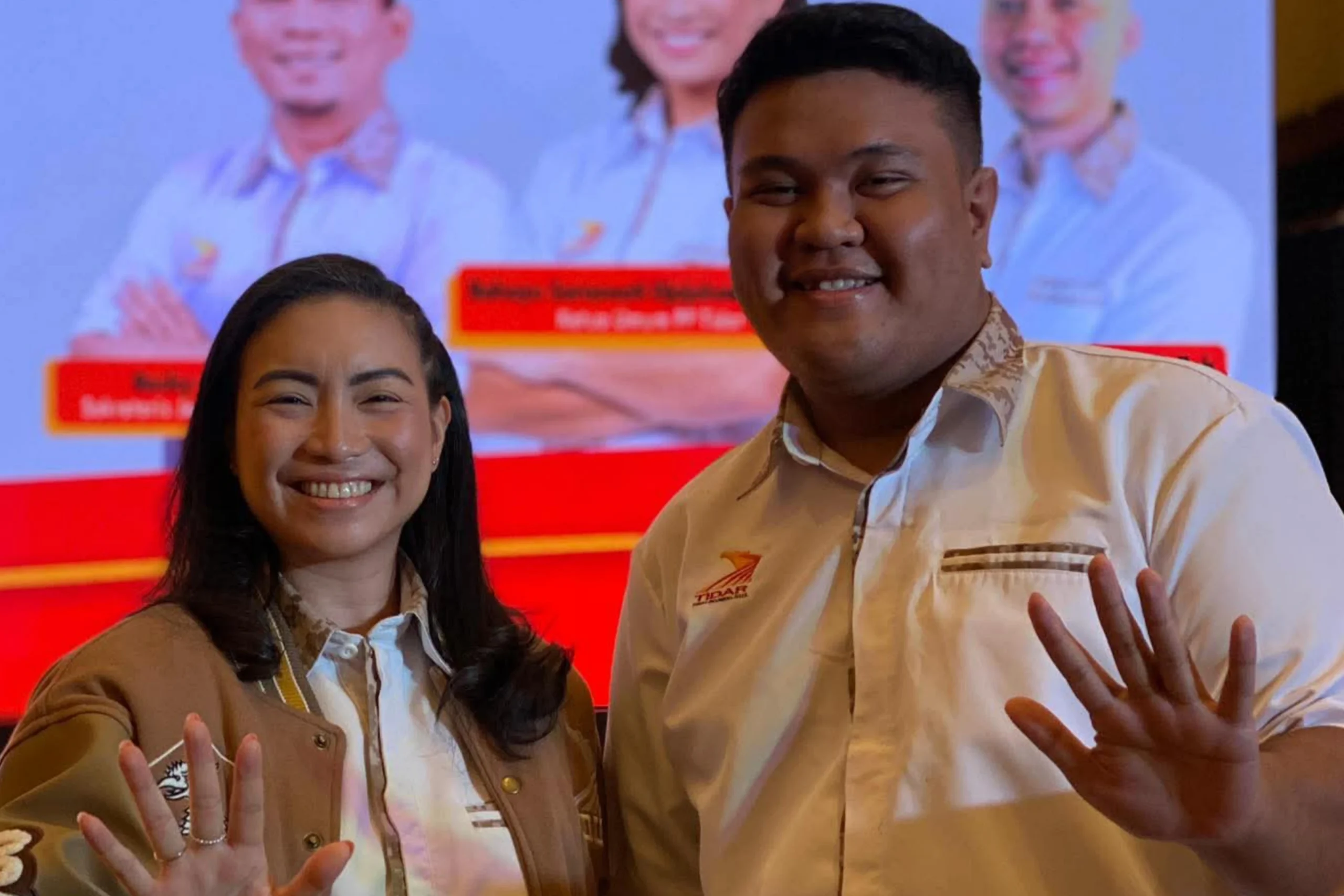 Ivan Manggo bersama Ketua Umum TIDAR Pusat, Rahayu Saraswati Djojohadikusumo, dalam momentum konsolidasi organisasi kepemudaan.