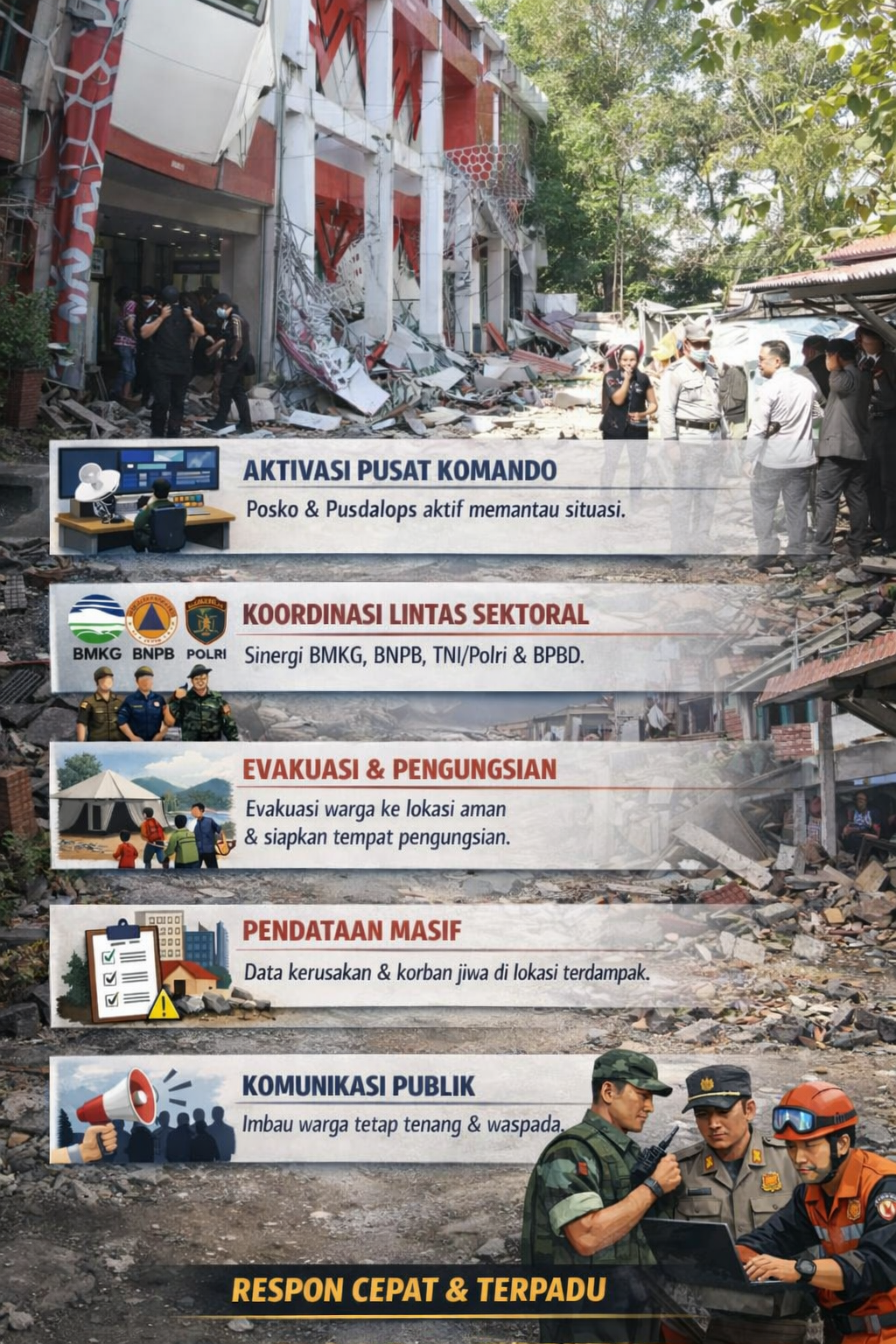 Infografis Langkah Penanganan Darurat