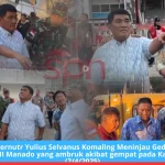 Gubernur Sulawesi Utara Yulius Selvanus meninjau langsung Gedung KONI Manado yang rusak akibat gempa, Kamis (02/04/2026). Dalam kunjungan tersebut, ia menyampaikan rasa prihatin sekaligus memastikan pemulihan gedung segera dilakukan demi keselamatan dan keberlangsungan kegiatan olahraga di Sulut.