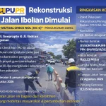 Petugas PUPR bersama kontraktor melakukan pengukuran awal (Mutual Check Nol) sebagai tahap lanjutan sebelum pekerjaan fisik rekonstruksi Jalan Ibolian dimulai.