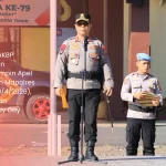 Kapolres Boltim AKBP Golfried Hasiholan Pakpahan memimpin Apel Siaga di halaman Mapolres Boltim, Kamis (30/4/2026), sebagai persiapan pengamanan May Day 2026.