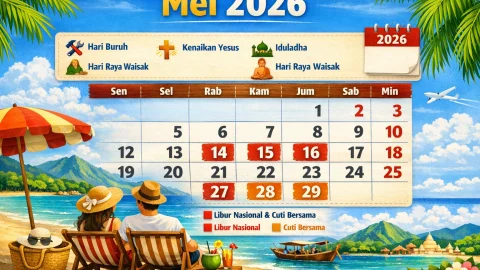 Jadwal Libur Nasional dan Cuti Bersama Mei 2026: Ada Tiga Long Weekend