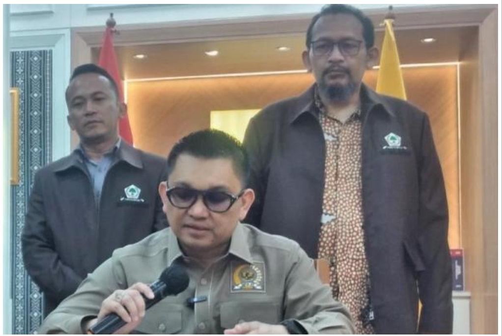 Aditya Anugrah Moha, Ketua Tim Perumus RUU Obligasi Daerah Fraksi Golkar MPR RI, saat memberikan penjelasan mengenai naskah akademik yang ditargetkan rampung dan diserahkan ke DPR RI pada Agustus 2026.