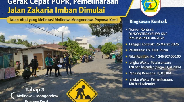 Gerak Cepat PUPR, Pemeliharaan Jalan Zakaria Imban Tahap Tiga Dimulai