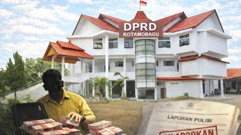Gedung DPRD Kotamobagu yang menjadi sorotan publik usai mantan pimpinan dewan, HMAK alias Her, dilaporkan ke polisi atas dugaan penipuan proyek fiktif senilai Rp1,7 miliar.