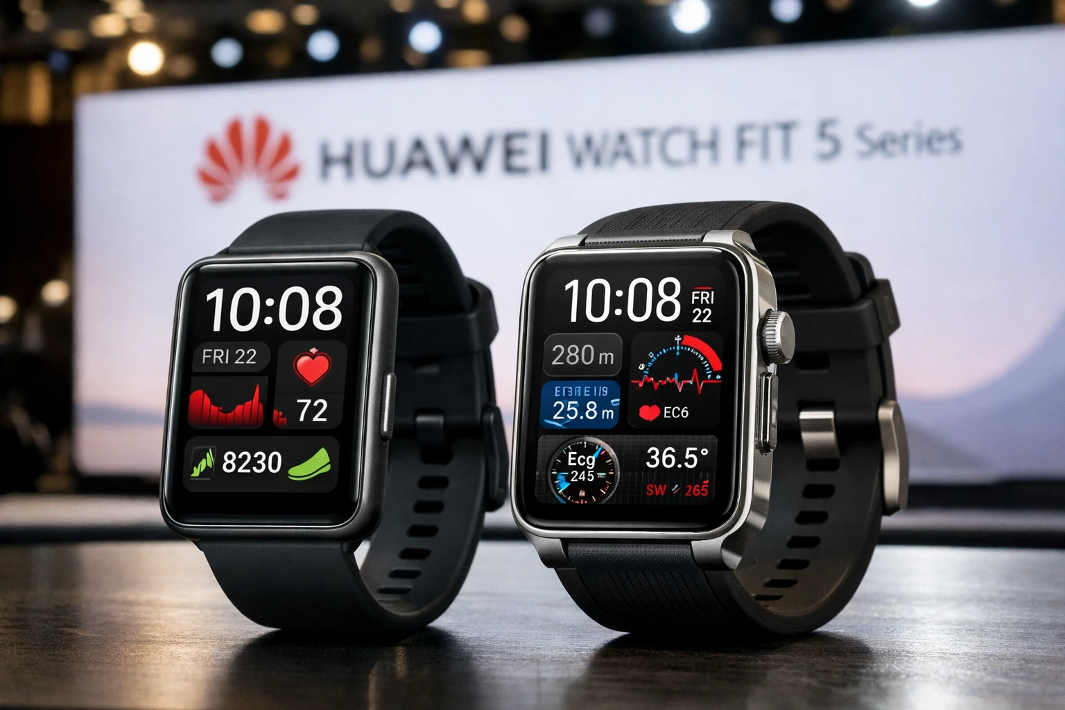 Huawei Watch Fit 5 dan Watch Fit 5 Pro.