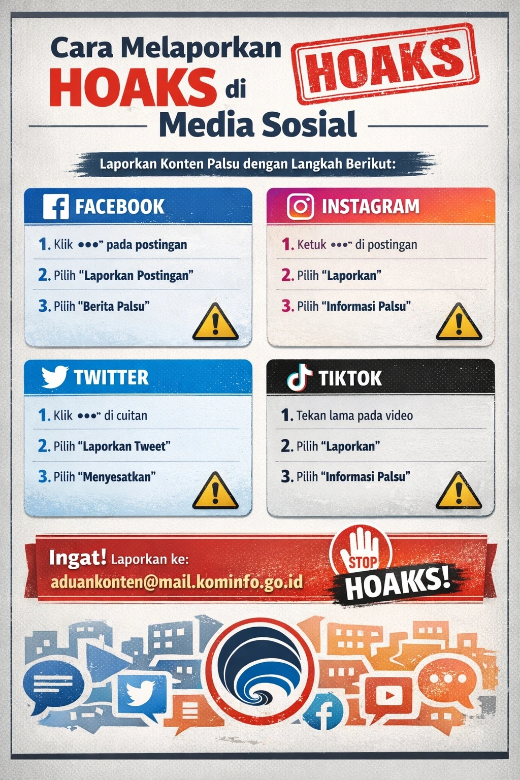 Cara Melaporkan Hoaks di Media Sosial 