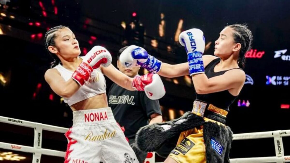 Debut internasional Winona Karamoy di Byon Combat 7 berakhir dengan kekalahan tipis dari Emmabel Cassandra, tetapi ia bangga bisa menyelesaikan empat ronde penuh. (Foto: IG Byon Combat)