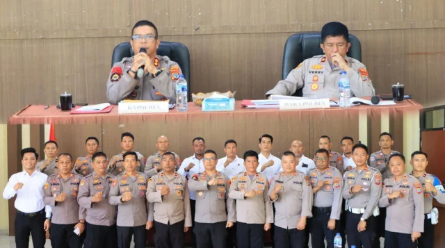 Perkuat Integritas Personel, AKBP Golfried Pimpin Anev Berkala