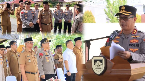 Resmikan Pagar Polres Boltim Bersama Bupati, AKBP Golfried Targetkan Layanan Prima