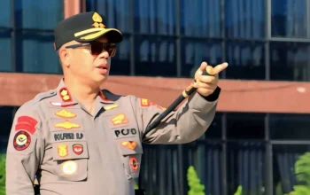 Kapolres Boltim AKBP Golfried Hasiholan Pakpahan memberikan arahan tegas mengenai kedisiplinan dan larangan judi online kepada seluruh personel di Mako Polres Boltim, Senin (11/05/2026).