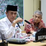 Bupati Bolaang Mongondow Selatan Iskandar Kamaru saat membuka Konsultasi Publik I Penyusunan RTRW dan KLHS Bolsel Tahun 2027–2047 di Ruang Berkah, Kantor Bupati, Panango, Rabu (13/5/2026).