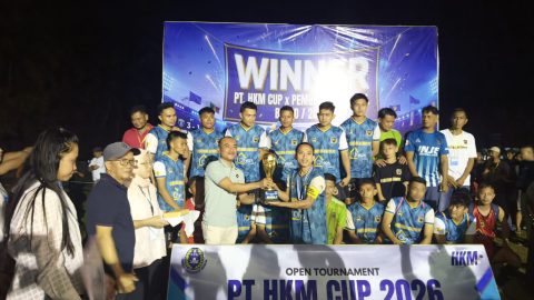 Selebrasi kemenangan Mutiara Hitam Lobong di panggung penutupan turnamen, menandai akhir kompetisi bergengsi yang berlangsung lebih dari sebulan.