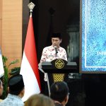 Bupati Bolaang Mongondow Selatan, Iskandar Kamaru, menyampaikan sambutan penuh syukur saat penyerahan LHP LKPD 2025 di Kantor BPK RI Sulut, Manado. Bolsel sukses mempertahankan opini WTP ke-12 berturut-turut sebagai bukti komitmen tata kelola keuangan daerah yang transparan dan akuntabel.