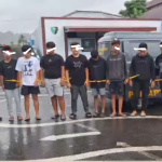 8 Terduga Pelaku Penganiayaan di Arter Muntoi yang diamankan Resmob Polres Kotamobagu. Foto: Humas Polres Kotamobagu.