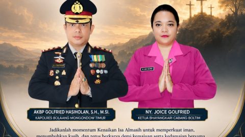 Kapolres Boltim Serukan Persaudaraan di Hari Kenaikan Yesus Kristus