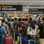 Penumpang antre di terminal keberangkatan bandara domestik jelang libur panjang Idul Adha. Pemerintah melalui Menko Infrastruktur dan Pembangunan Kewilayahan Agus Harimurti Yudhoyono (AHY) menegaskan tengah menyiapkan langkah terukur untuk meredam dampak kenaikan harga tiket pesawat bagi masyarakat. Foto: SulutPlus.News/dokume