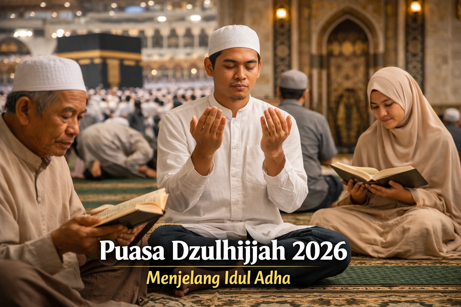 Umat Muslim di Kotamobagu melaksanakan ibadah dan membaca Al-Qur’an di masjid menjelang pelaksanaan puasa sunnah Dzulhijjah 2026, sebagai bentuk persiapan spiritual menyambut Hari Raya Idul Adha.