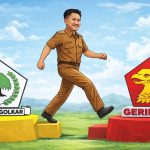 Wakil Wali Kota Kotamobagu, Rendy V Mangkat, resmi bergabung dengan Partai Gerindra. Ilustrasi menunjukkan langkah politik Rendy meninggalkan Golkar menuju Gerindra, ditandai dalam Rakerda Gerindra Sulut di Manado, Sabtu (23/5/2026).