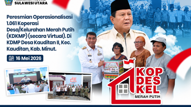 Ikuti Peresmian KDKMP Bersama Presiden, Gubernur Yulius: Koperasi Jangan Sekadar jadi Papan Nama