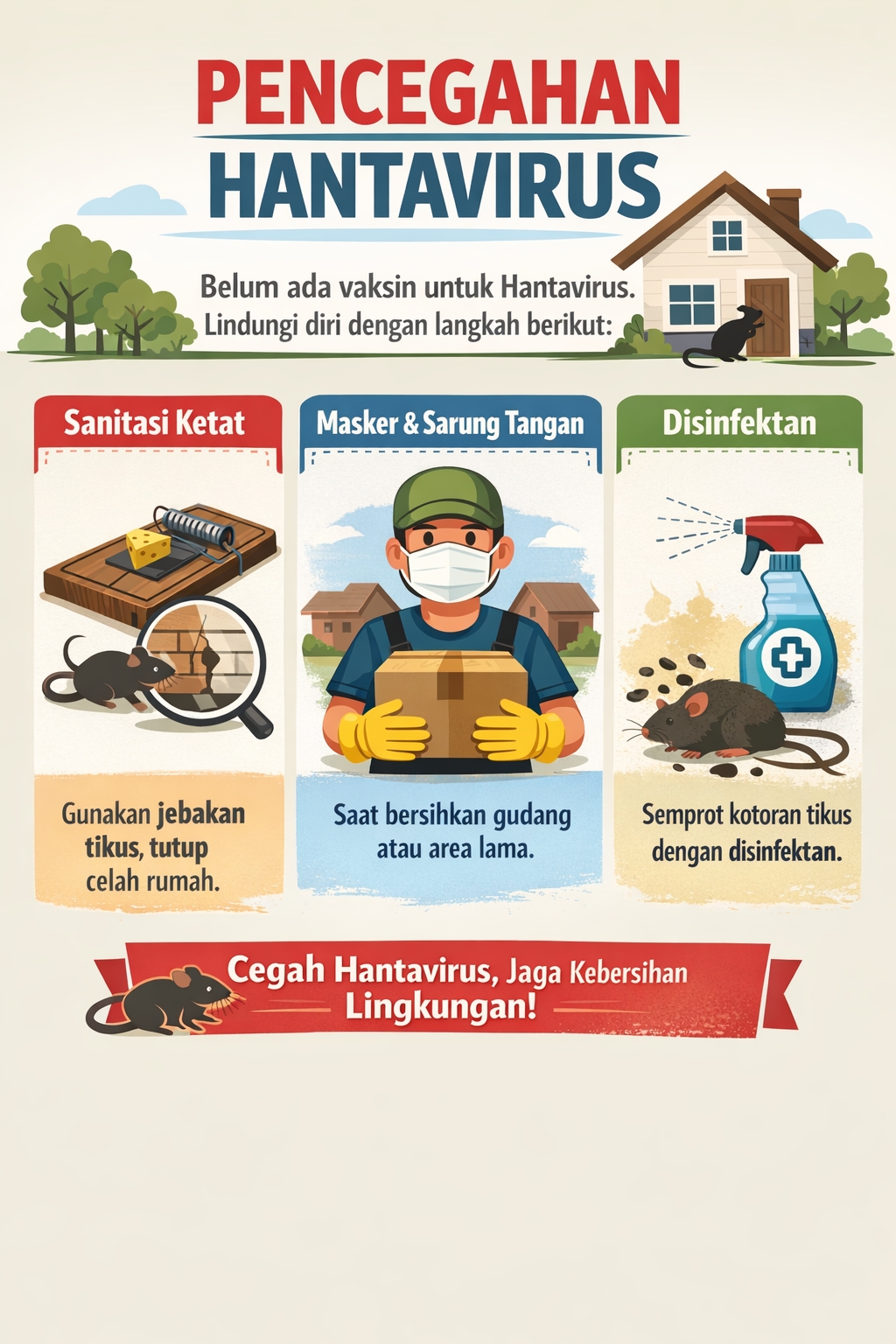 Infografis Pencegahan Hantavirus