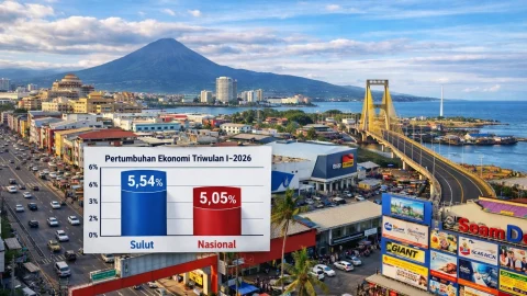 Ekonomi Sulut Tumbuh 5,54 Persen, Lampaui Target Nasional