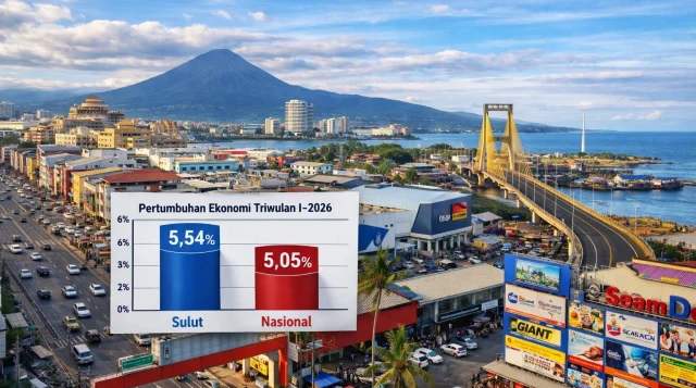 Ekonomi Sulut Tumbuh 5,54 Persen, Lampaui Target Nasional