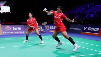 Rachel/Febi kalah di partai keempat semifinal Uber Cup 2026. (Arsip PBSI)