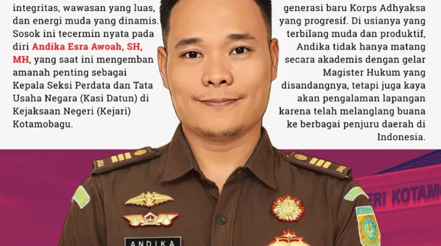 Mengenal Lebih Dekat Andika Esra Awoah: Jaksa Muda Berpengalaman yang Dipercaya Pimpin Datun Kejari Kotamobagu