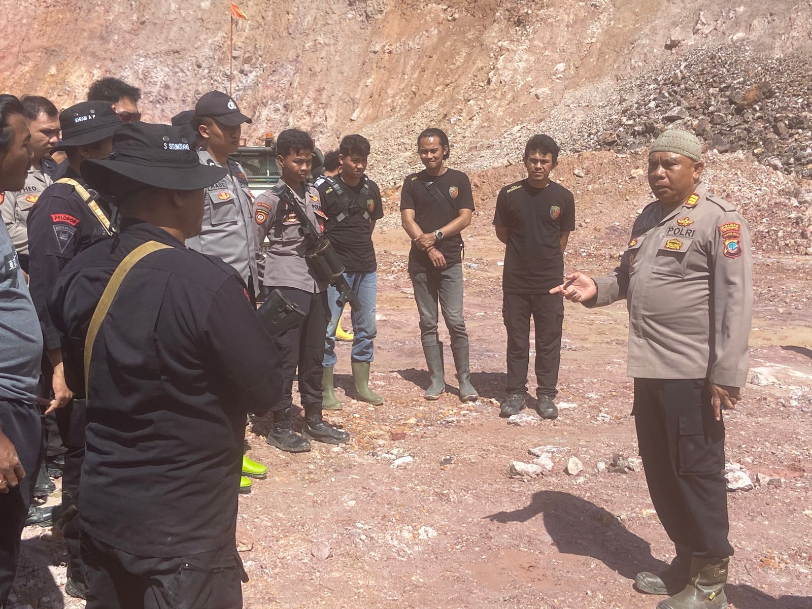 Aparat Polres Kotamobagu beri ultimatum tiga hari kepada penambang PETI di lahan konsesi resmi. Penertiban dilakukan tegas tanpa kompromi. Foto: Ist
