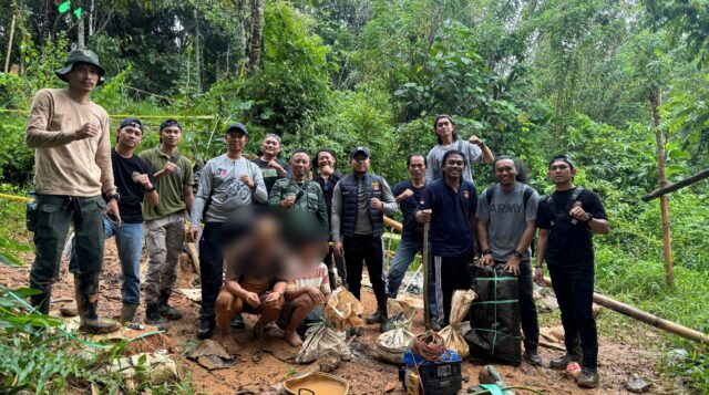Dipimpin Ahmad Waafi, Tim Gabungan Gerebek PETI di Kawasan Taman Nasional Bogani Nani Wartabone, Dua Pelaku Diamankan
