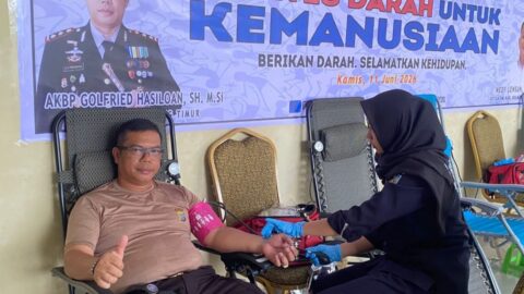Hari Bhayangkara ke-80, Kapolres Boltim Pimpin Aksi Donor Darah