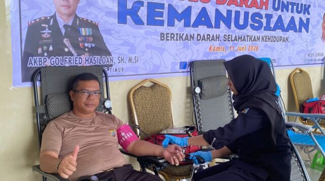 Hari Bhayangkara ke-80, Kapolres Boltim Pimpin Aksi Donor Darah
