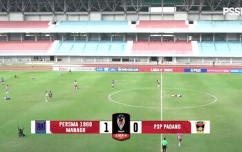 Hasil akhir laga pamungkas Grup S Liga 4 Piala Presiden 2026 di Stadion Mandala Krida, Yogyakarta, Senin (15/6/2026). Persma 1960 Manado memastikan kemenangan tipis 1-0 atas PSP Padang lewat gol tunggal Riando Subuh.