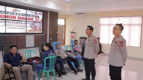 Dikomandoi AKBP Irwanto, Polres Kotamobagu Wujudkan Kepedulian Lewat Aksi Donor Darah 