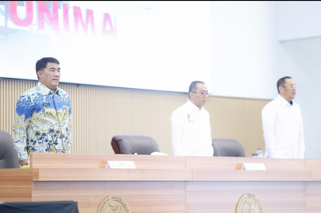 Gubernur Yulius Selvanus bersama Menteri Pendidikan Tinggi, Sains, dan Teknologi RI Prof. Brian Yuliarto menghadiri peresmian Fakultas Kedokteran Universitas Negeri Manado (UNIMA), Kamis (11/6/2026). Foto: Diskominfo Pemprov Sulut