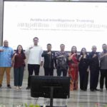 Sekretaris Daerah Provinsi Sulawesi Utara, Tahlis Gallang, memberikan sambutan dalam pembukaan AI Ignition Program 2026 di Aula Mapalus Kantor Gubernur Sulut, Manado, Selasa, 14 Juli 2026.