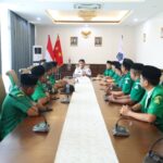 Gubernur Yulius Selvanus menerima audiensi Pengurus Wilayah Gerakan Pemuda (PW GP) Ansor Sulut di Wisma Negara Gubernuran Bumi Beringin, Manado, Rabu, 8 Juli 2026