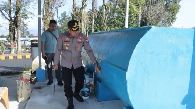 Pastikan Kualitas, Kapolres Kotamobagu Inspek Gedung SPPG