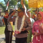 Kapolres Kotamobagu yang baru AKBP Abdul Kholik bersama Ketua Bhayangkari Cabang Kotamobag, Ny Adellia Kholik