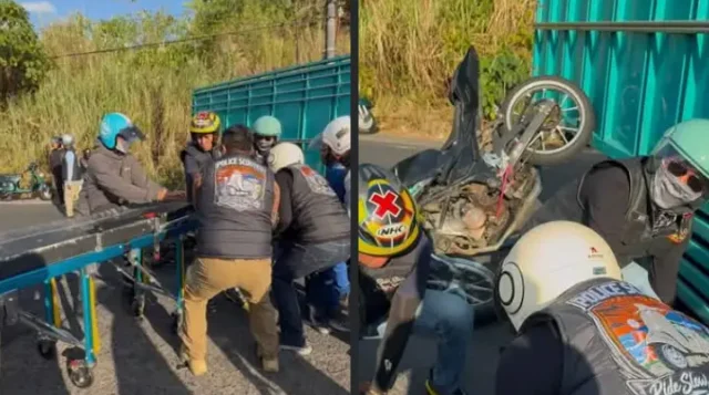 Bikin Haru, Wakapolda Sulut dan Kapolres Boltim Bantu Selamatkan Warga Kecelakaan di Jalan