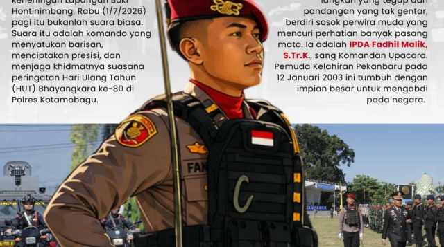 Mengenal IPDA Fadhil Malik: Sang Komandan Upacara HUT Bhayangkara ke-80 Polres Kotamobagu