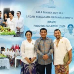 Gubernur Yulius Selvanus menghadiri Gala Dinner HUT ke-67 BKOW Provinsi Sulawesi Utara di Wisma Negara Bumi Beringin, Manado.