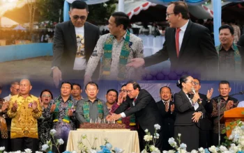 Royke Kasenda: Peringatan HUT GMIBM ke-76 Adalah Ungkapan Syukur dan Pembaruan Iman 3 Prosesi pemotongan kue ulang tahun pada puncak perayaan HUT ke-76 GMIBM dan Hari Pekabaran Injil (HPI) ke-122 di Kotamobagu yang dihadiri oleh pimpinan sinode, panitia, serta jajaran perwakilan pemerintah daerah.