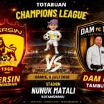 Totabuan Champions League (TCL) 2026, Kamis, 9 Juli 2026 Grup B antara Persin Sinindian melawan Dam FC Tambun di Stadion Nunuk Matali.