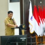 Gubernur Yulius Selvanus menghadiri Entry Meeting Penilaian Opini Pengawasan Penyelenggaraan Pelayanan Publik Ombudsman RI di Ruang Mapalus, Kantor Gubernur Sulut, Selasa, 4 Agustus 2026. Sumber Foto: Pemprov Sulawesi Utara