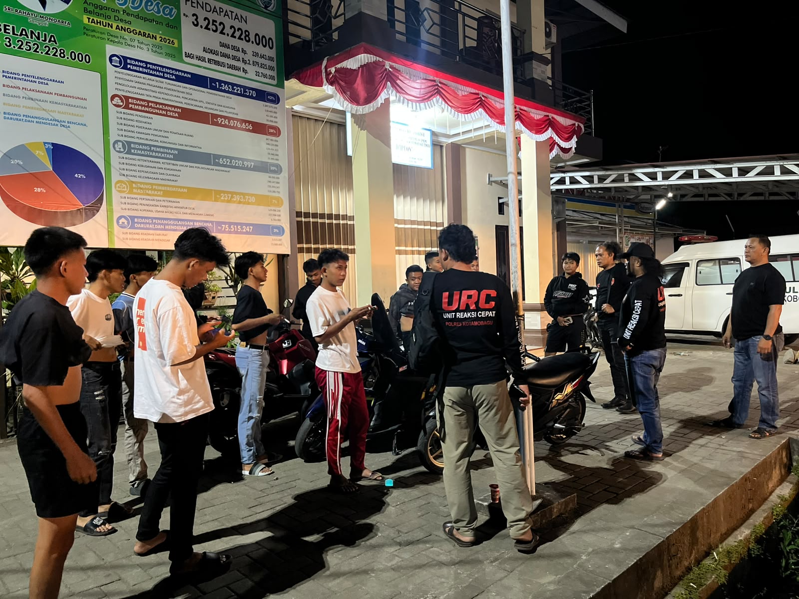 Tim URC Resmob Satreskrim Polres Kotamobagu melaksanakan patroli cipta kondisi di sejumlah wilayah hingga Senin dini hari, 17 Agustus 2026.