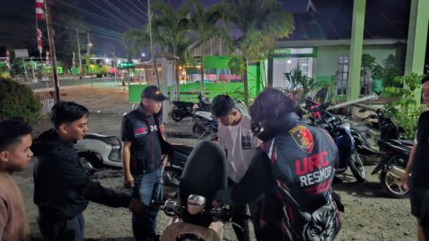 Cegah Gangguan Kamtibmas, URC Resmob Polres Bolmong Patroli di Lolak-Sangtombolang
