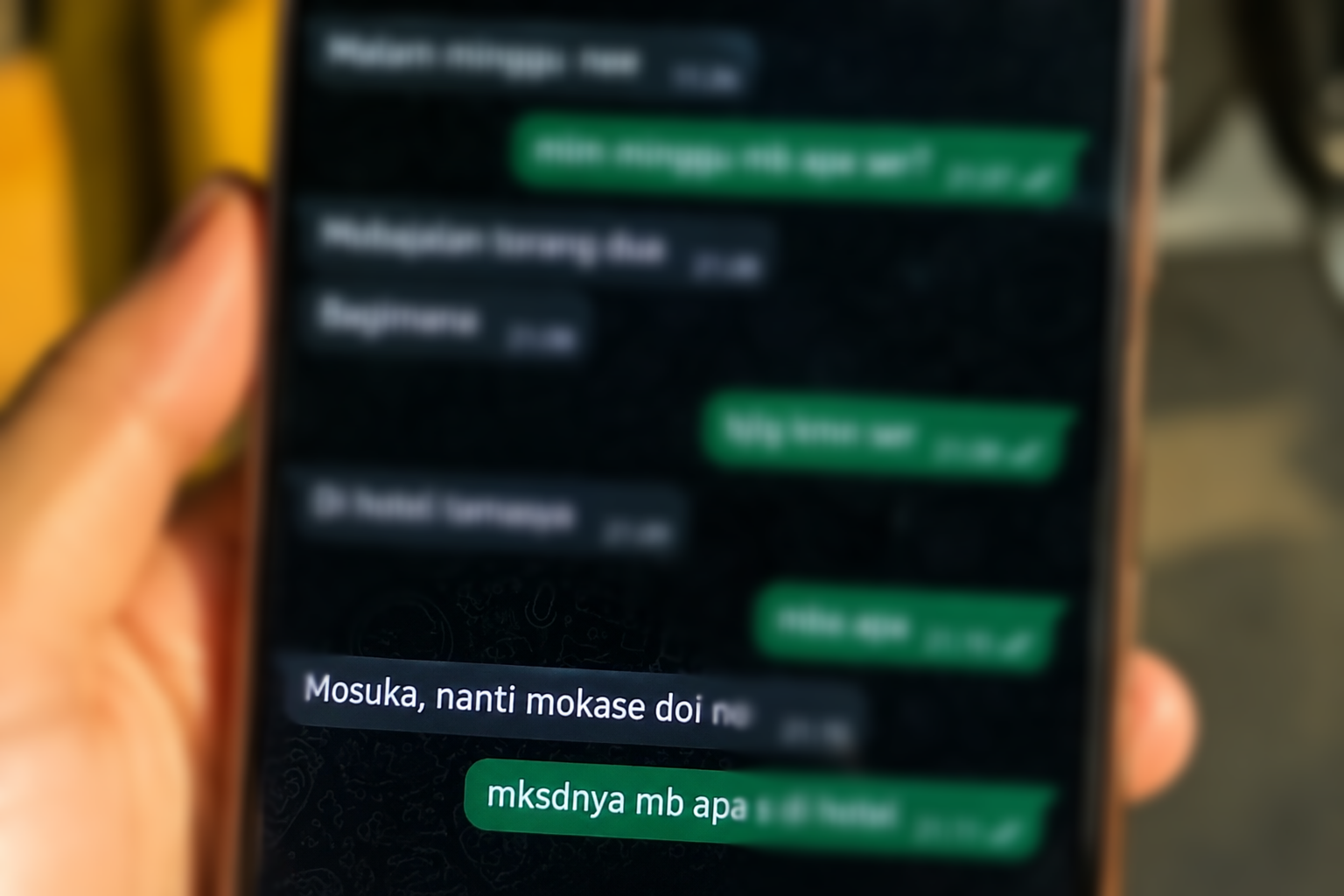 Dugaan Isi Chat Oknum Guru ajak Siswi ke Hotel. Foto: Tangkapan Layar WhatsApp