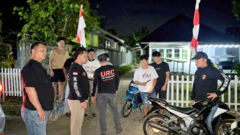 URC Polres Kotamobagu Patroli Malam Cegah Gangguan Kamtibmas
